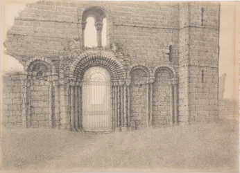 Priorato de Lindisfarne, frente oeste, c.1916